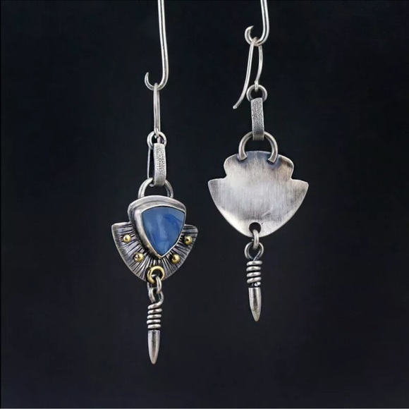 Elegant Boho Drop Earrings 925 Silver Cubic Zircon - Picture 3 of 3